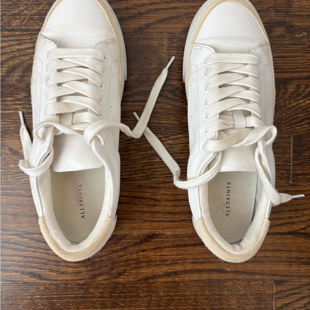 All Saints White Athletic Shoes